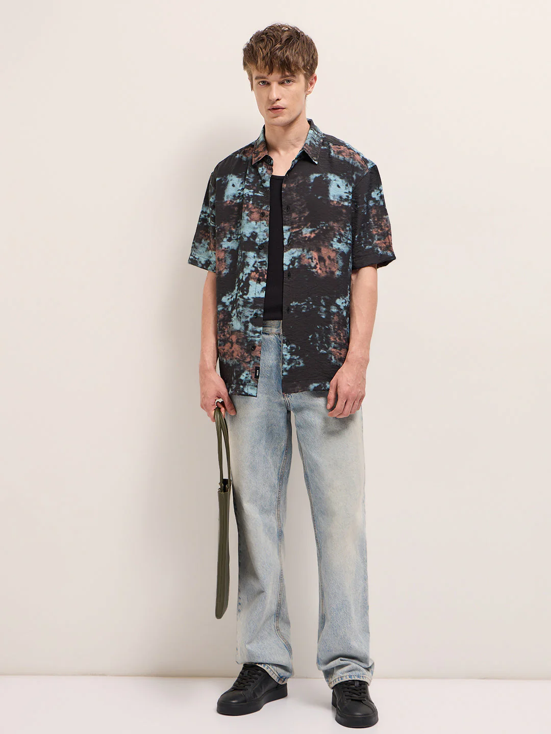 Men Multi-Color Abstract Digital Print Relax Fit Casual Shirt - Image 4
