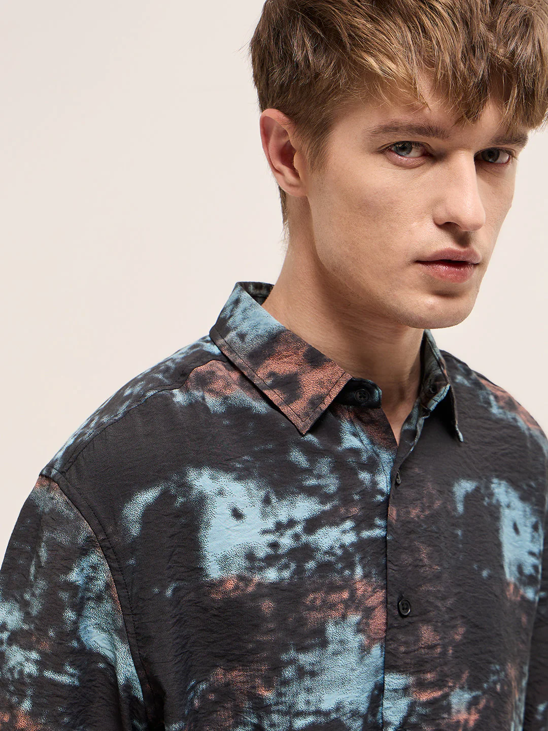 Men Multi-Color Abstract Digital Print Relax Fit Casual Shirt - Image 5