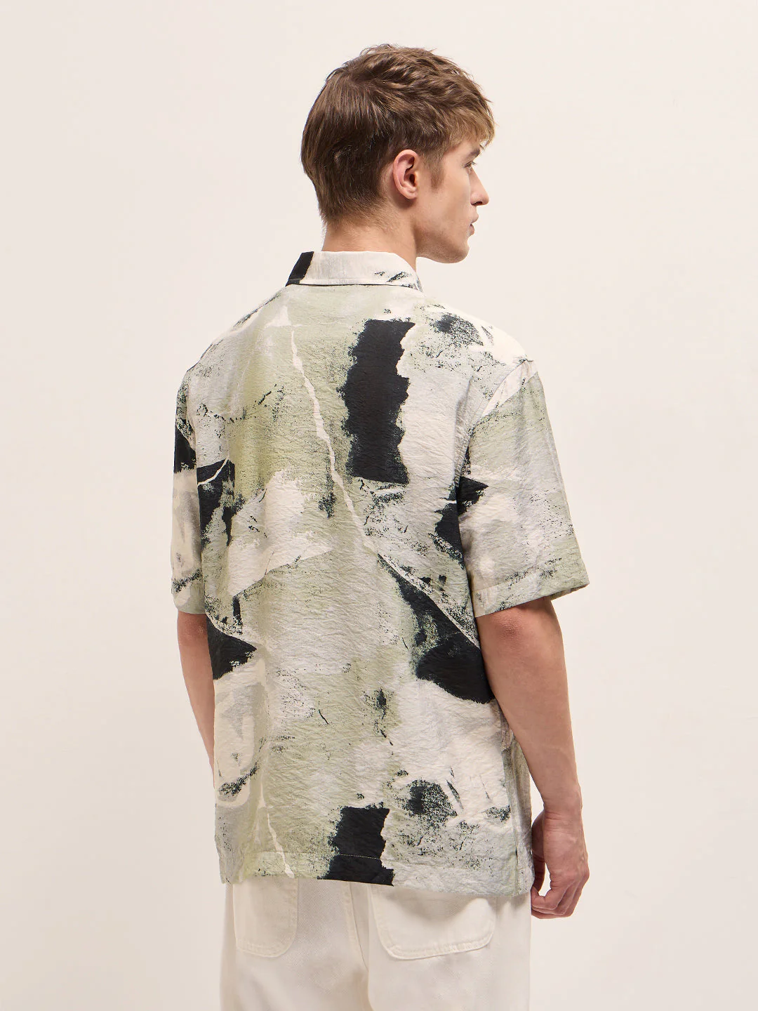 Men Multi-Color Abstract Digital Print Relax Fit Casual Shirt - Image 2