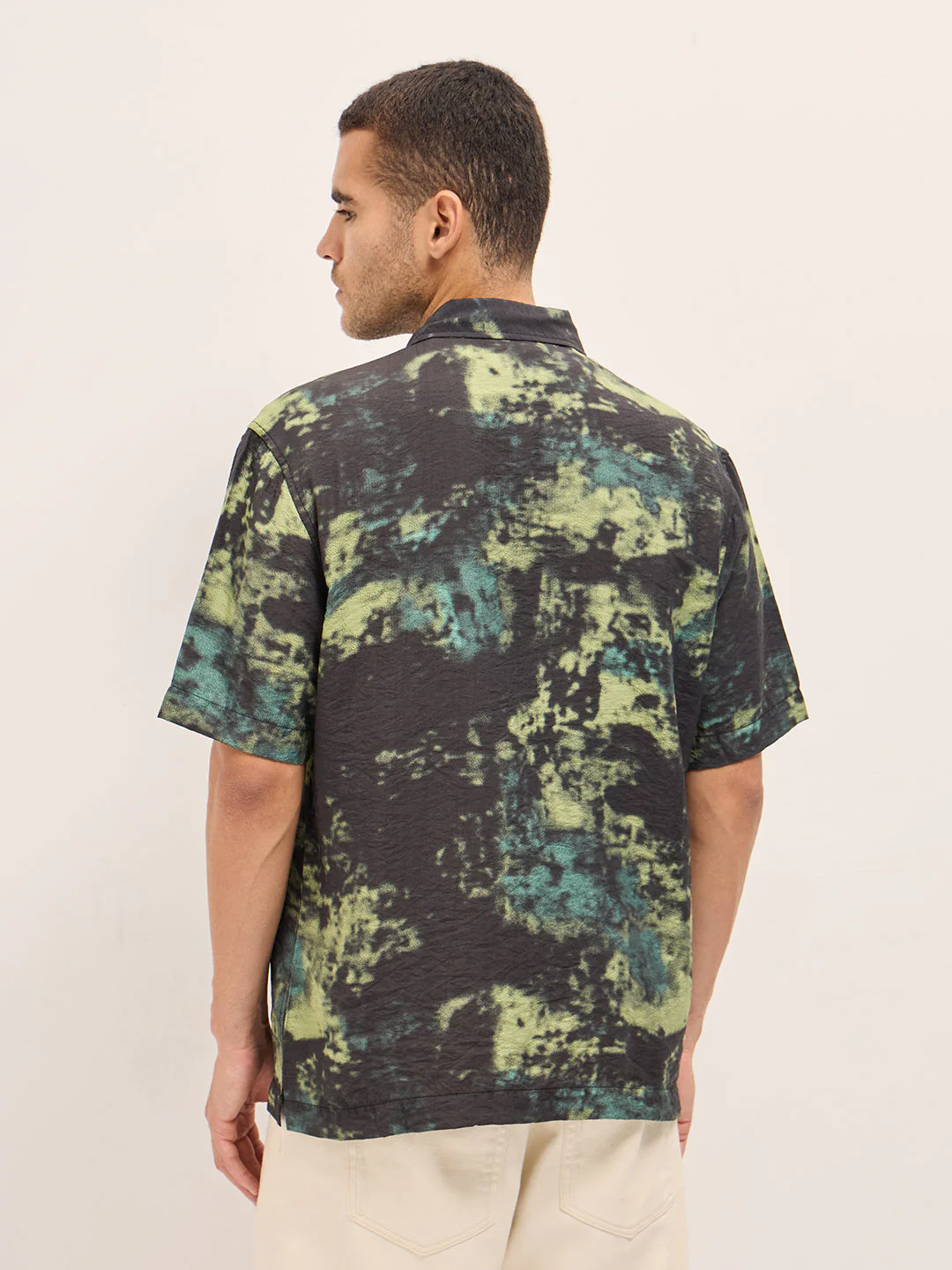 Men Multi-Color Abstract Digital Print Relax Fit Casual Shirt - Image 2