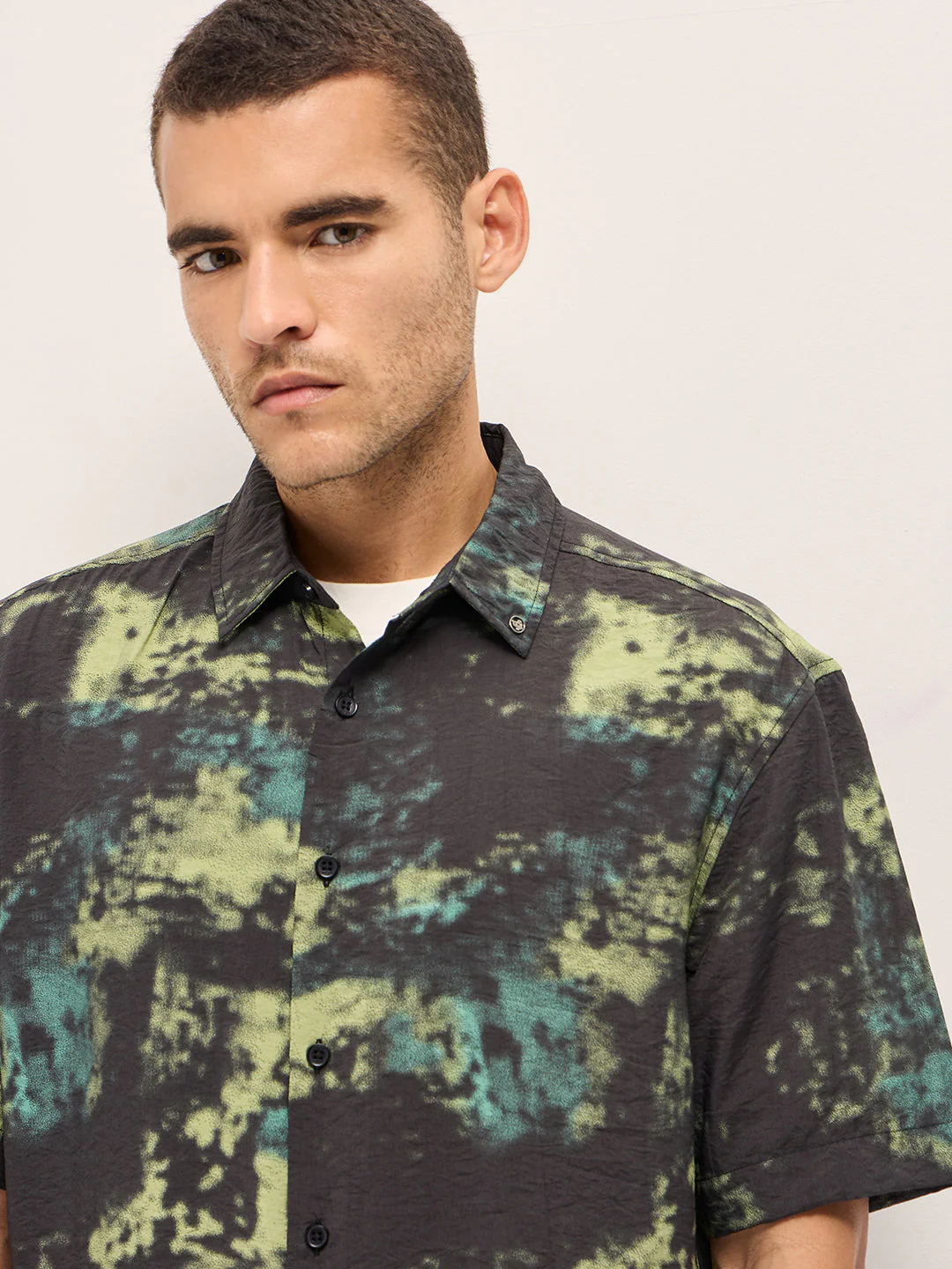 Men Multi-Color Abstract Digital Print Relax Fit Casual Shirt - Image 5