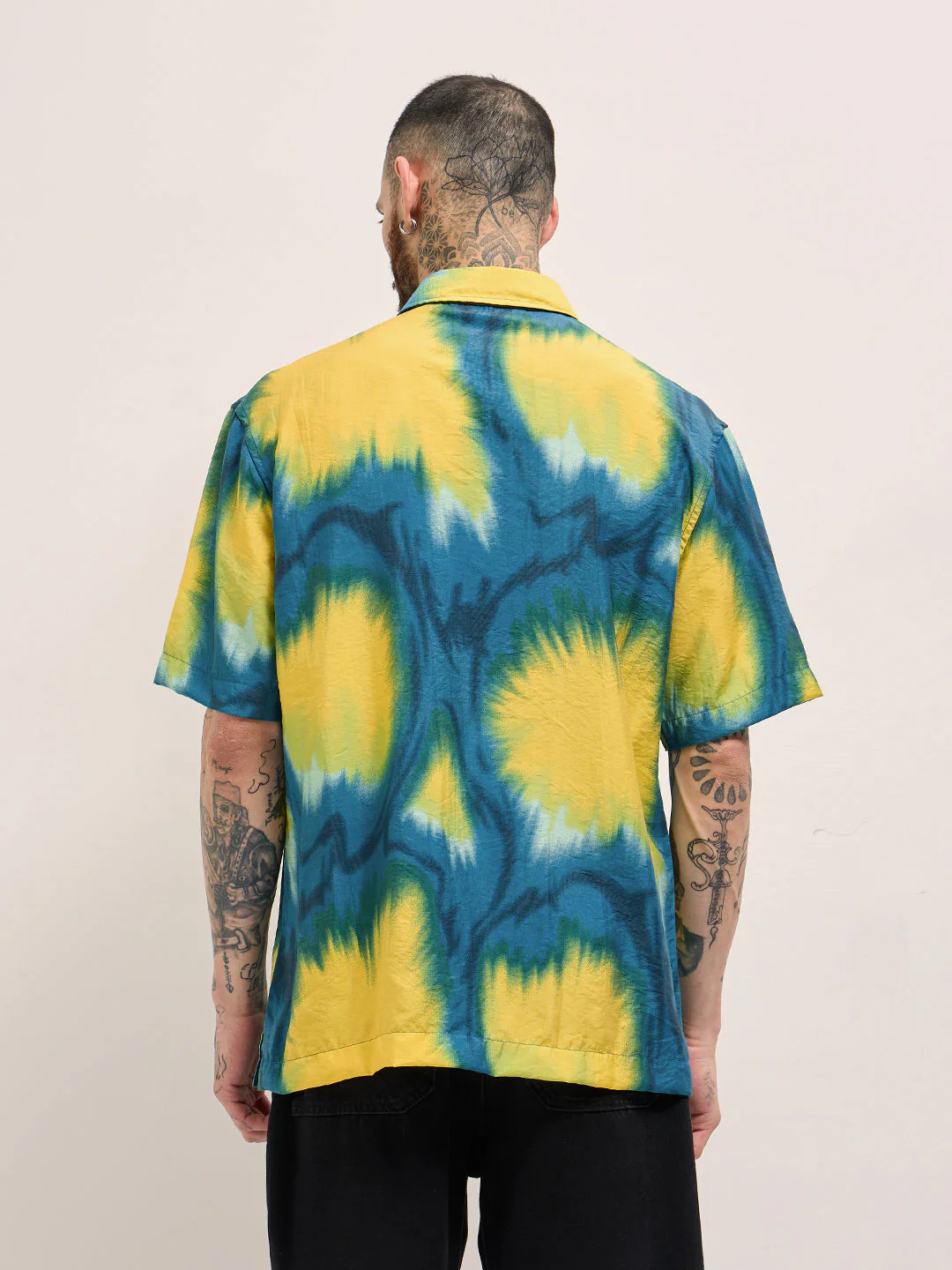 Men Multi-Color Abstract Digital Print Relax Fit Casual Shirt - Image 2