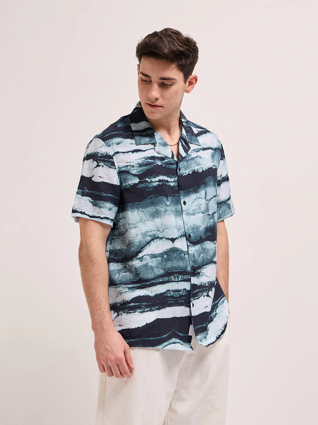 Men Multi-Color Abstract Print Regular Fit Casual Shirt - Image 3