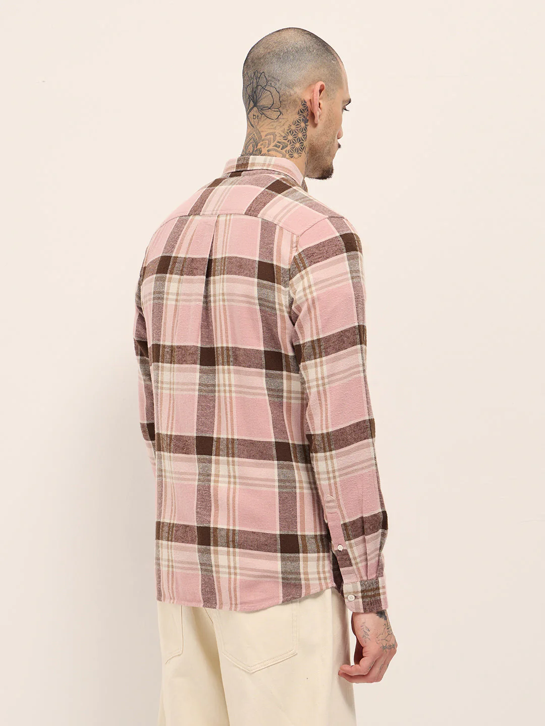 Men Multi-Color Checked Flannel Shirt - Image 2