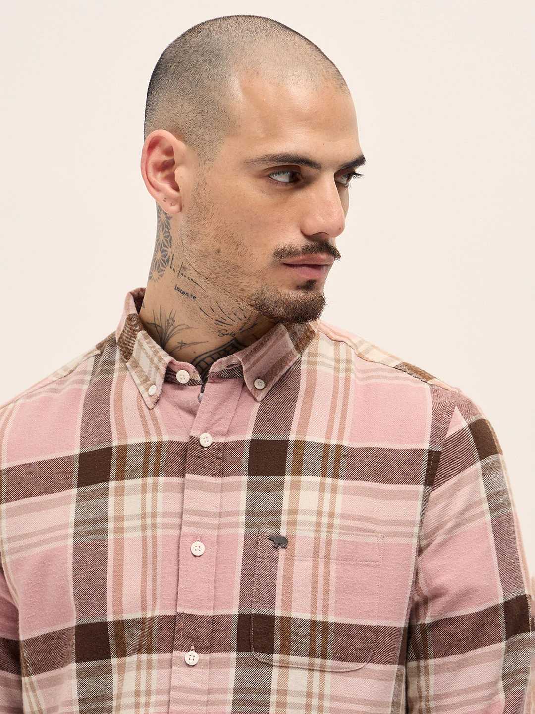 Men Multi-Color Checked Flannel Shirt - Image 5
