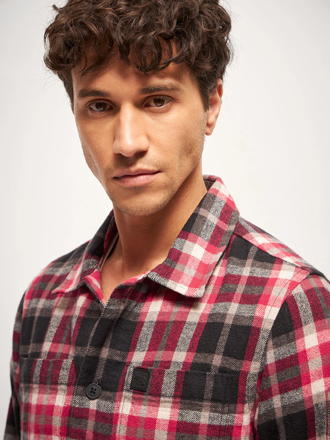 Men Multi-Color Checked Regular Fit Overshirt - Image 5