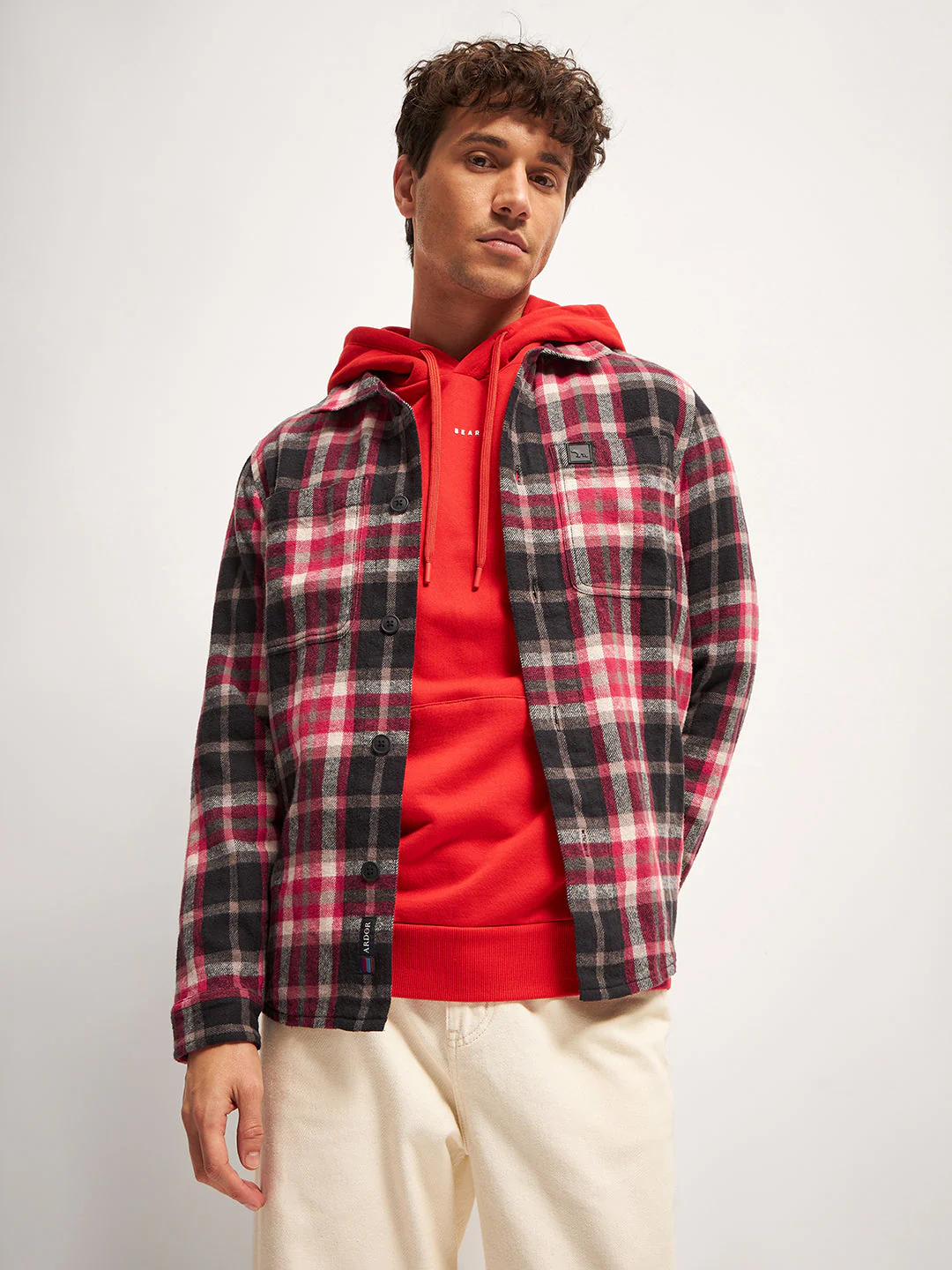 Men Multi-Color Checked Regular Fit Overshirt - Image 6