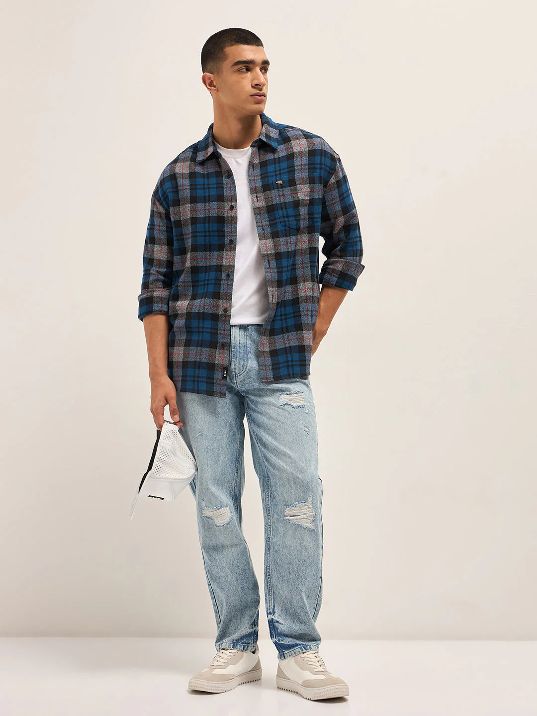 Men Multi-Color Checked Relax Fit Casual Shirt - Image 4