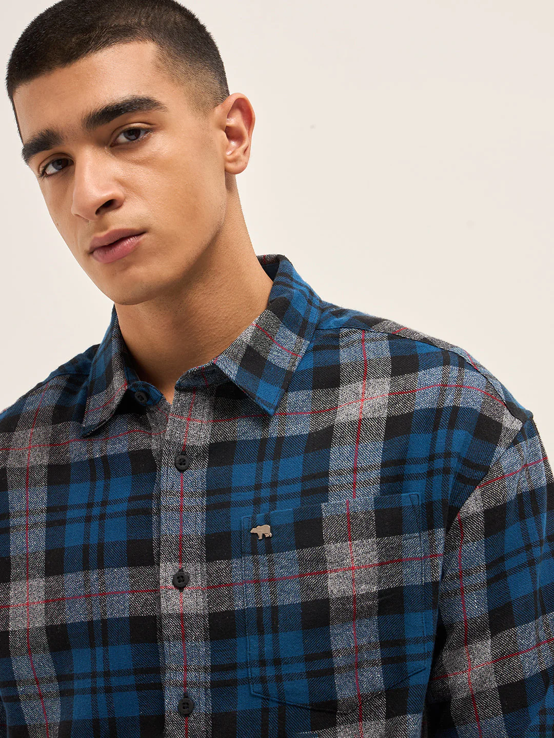 Men Multi-Color Checked Relax Fit Casual Shirt - Image 5
