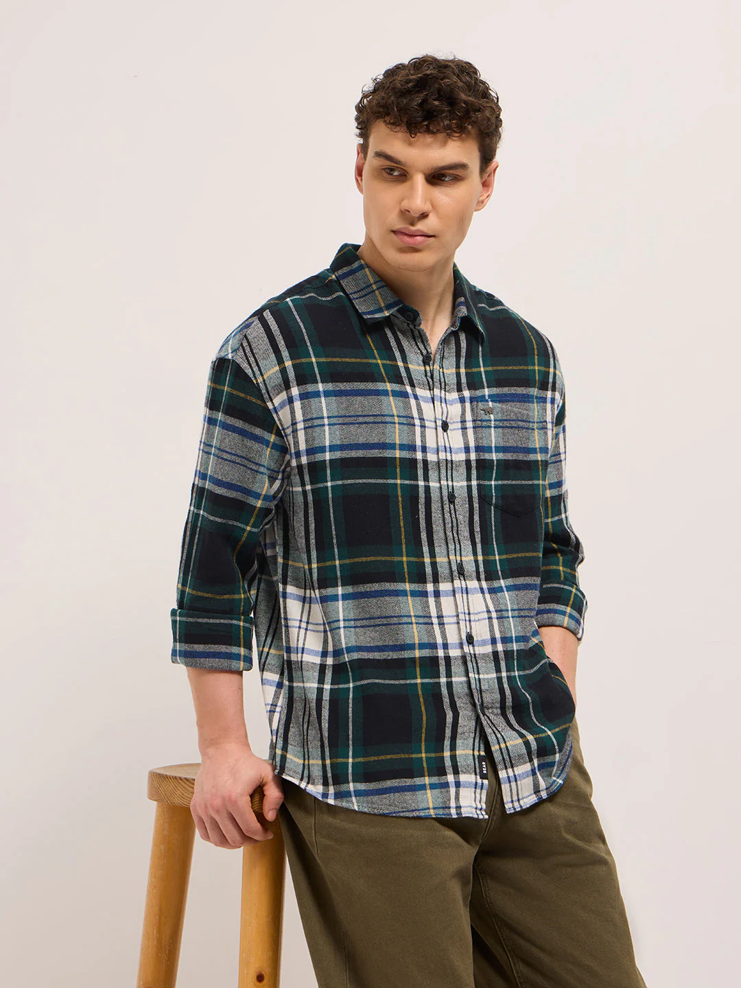 Men Multi-Color Checked Relax Fit Casual Shirt