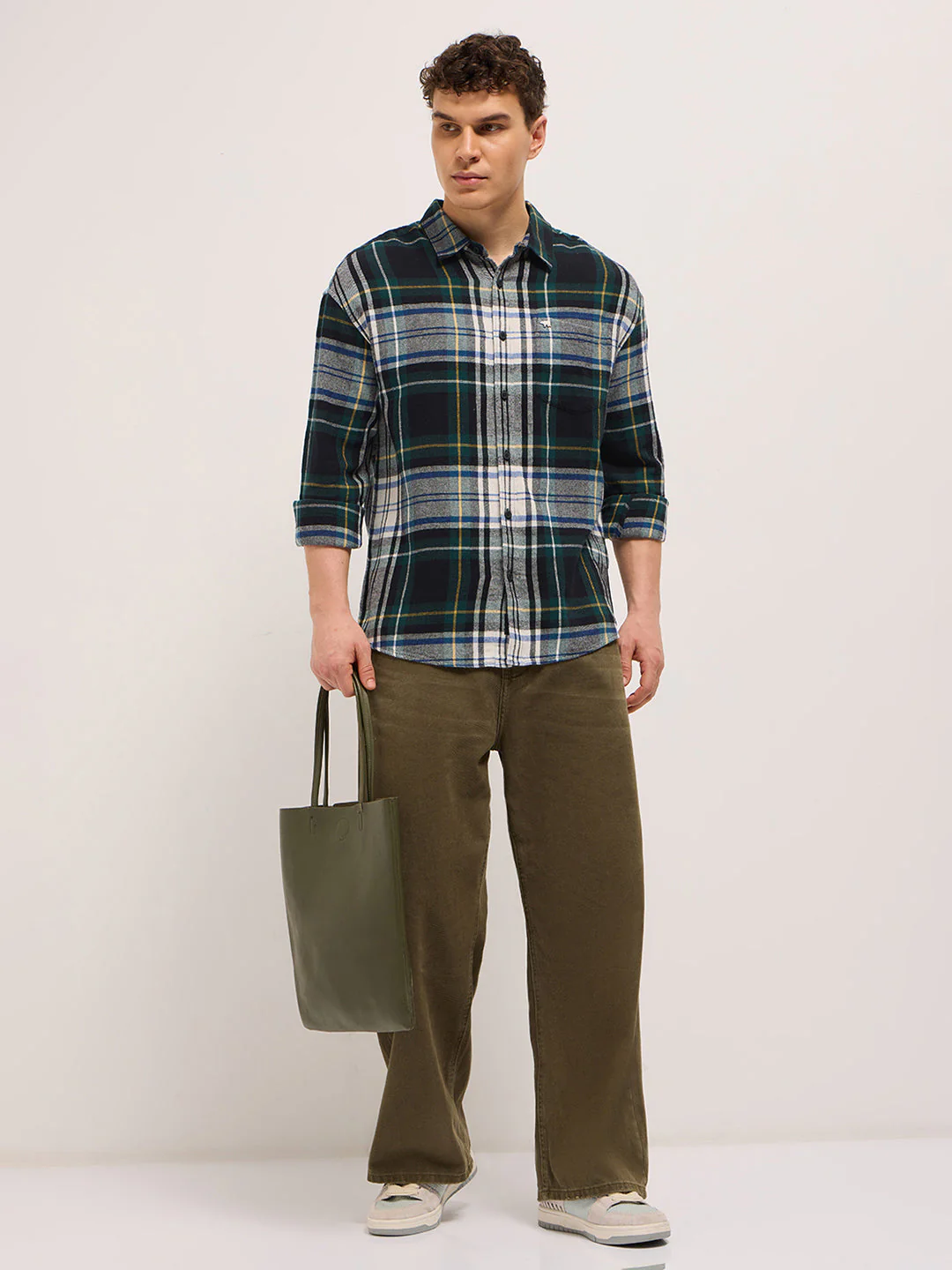 Men Multi-Color Checked Relax Fit Casual Shirt - Image 4