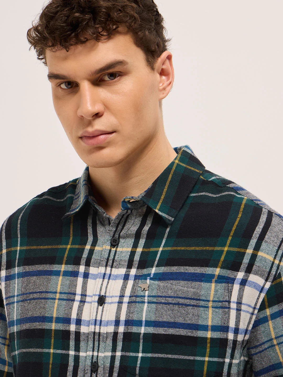 Men Multi-Color Checked Relax Fit Casual Shirt - Image 5