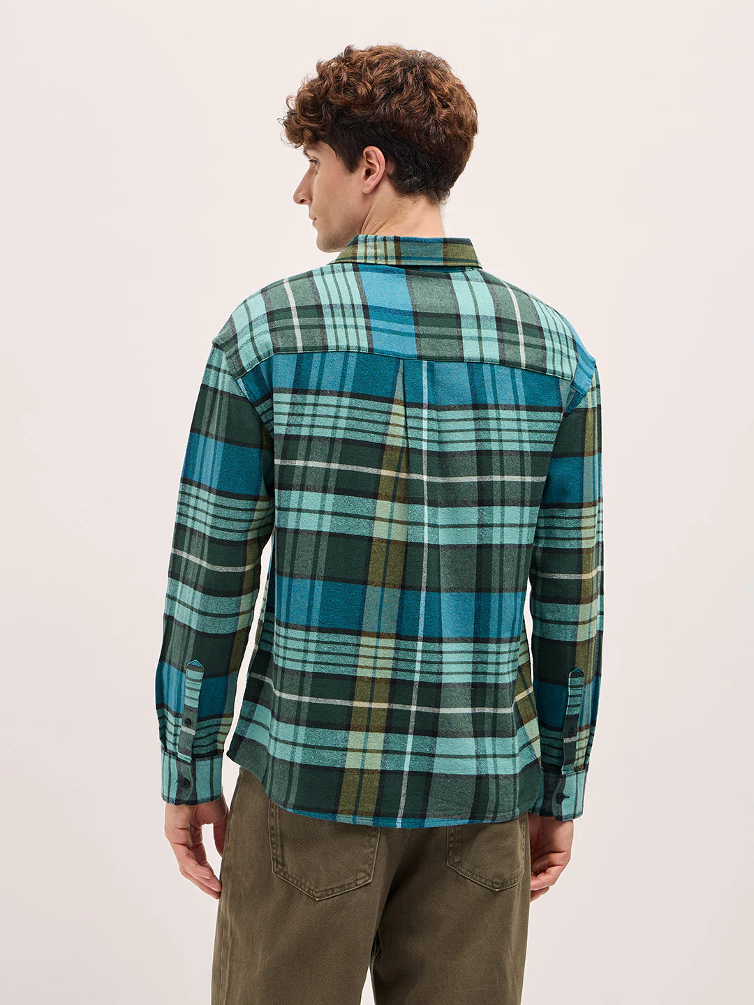 Men Multi-Color Checked Relax Fit Casual Shirt - Image 2