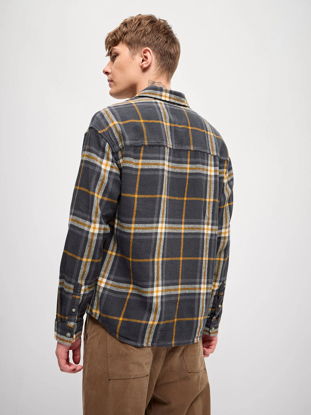 Men Multi-Color Checked Relax Fit OverShirt - Image 2