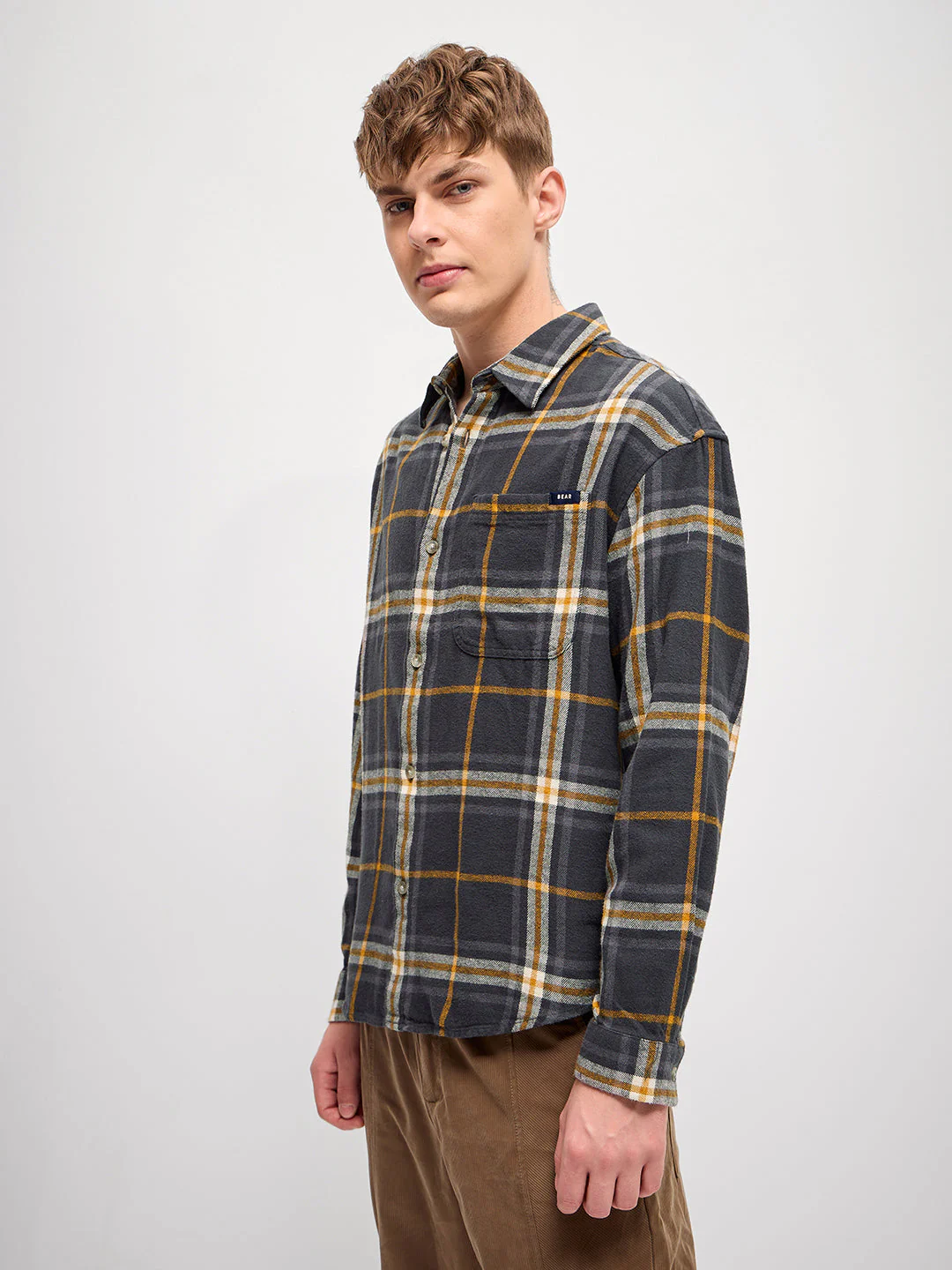 Men Multi-Color Checked Relax Fit OverShirt - Image 3