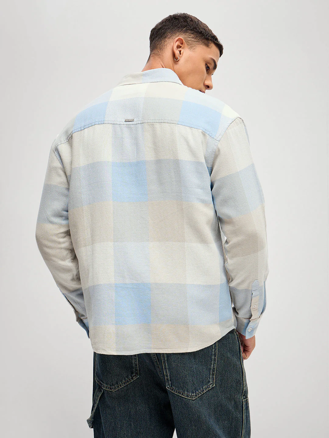 Men Multi-Color Checked Relax Fit OverShirt - Image 2