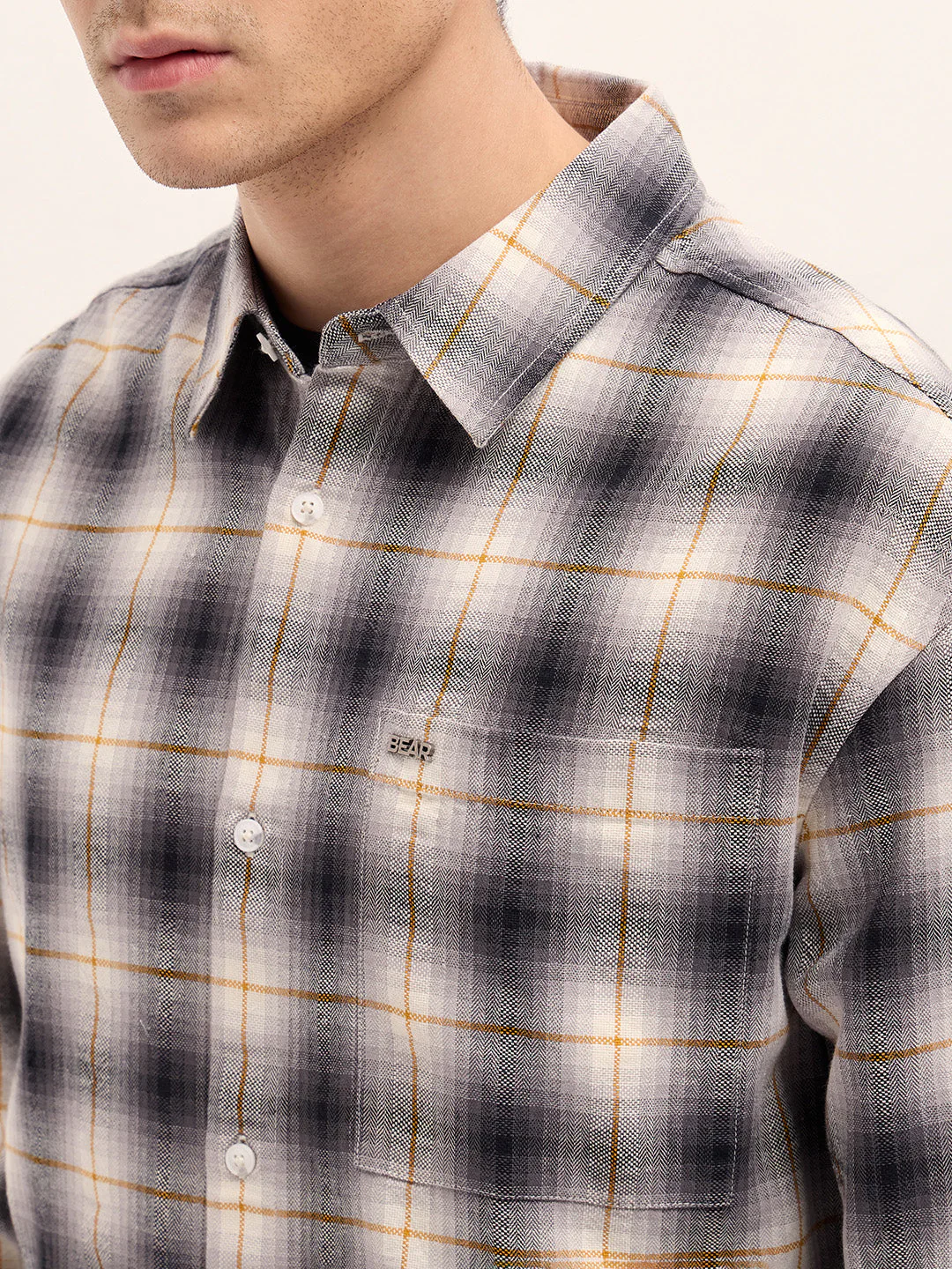 Men Multi-color Checked Relax Fit Overshirt - Image 5