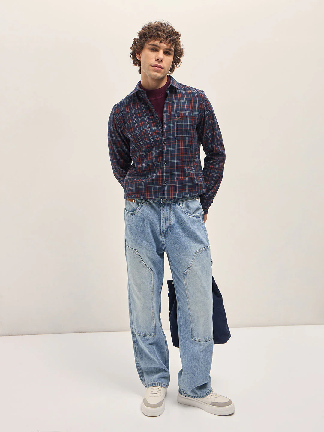 Men Multi-Color Checked Slim Fit Casual Shirt - Image 4