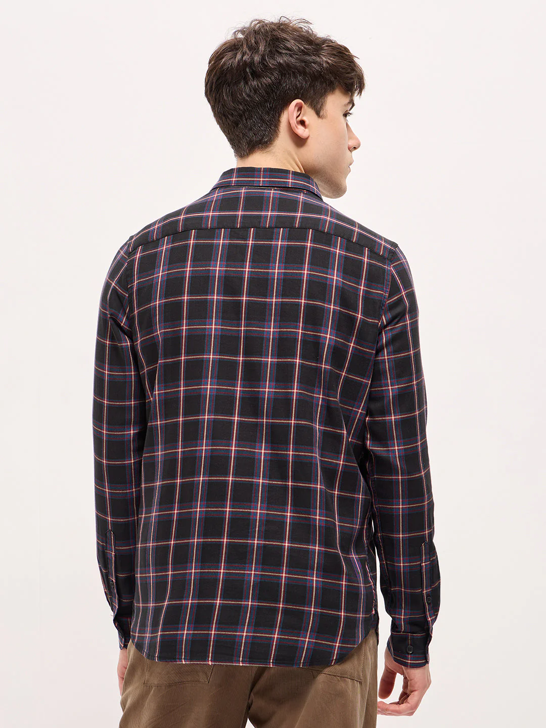 Men Multi-Color Checked Slim Fit Casual Shirt - Image 2