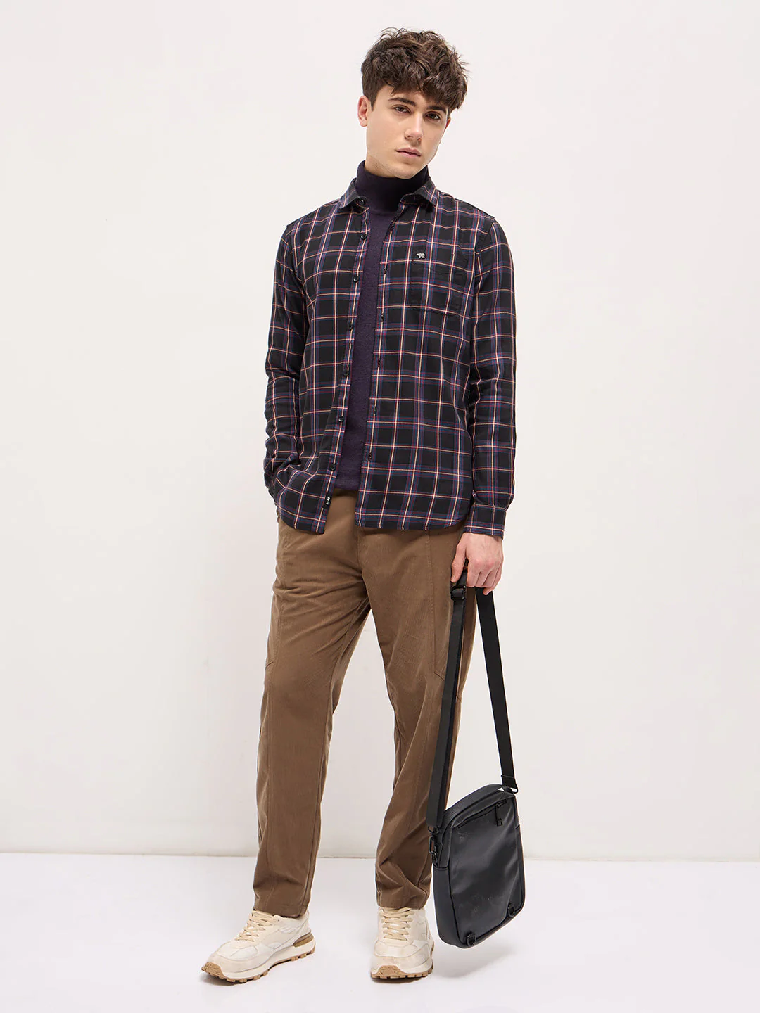 Men Multi-Color Checked Slim Fit Casual Shirt - Image 4