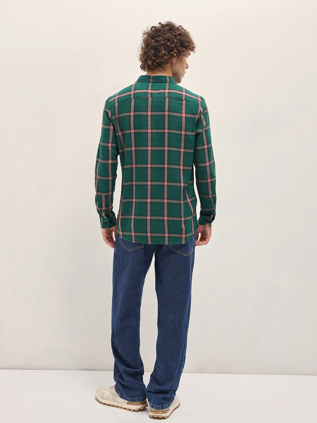 Men Multi-Color Checked Slim Fit Casual Shirt - Image 2