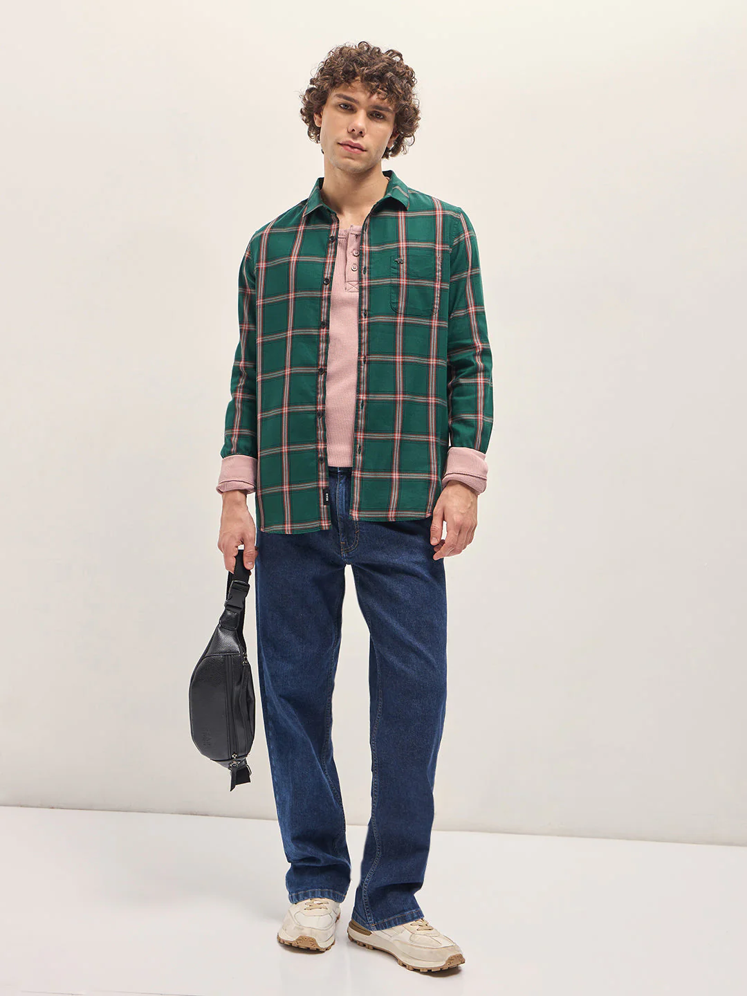 Men Multi-Color Checked Slim Fit Casual Shirt - Image 4