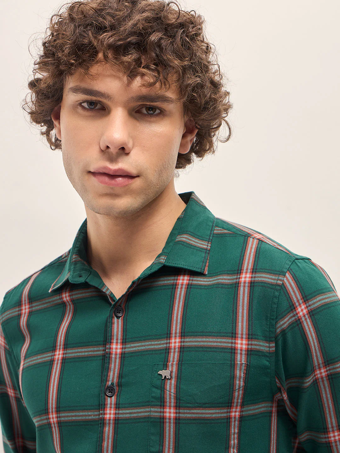 Men Multi-Color Checked Slim Fit Casual Shirt - Image 5