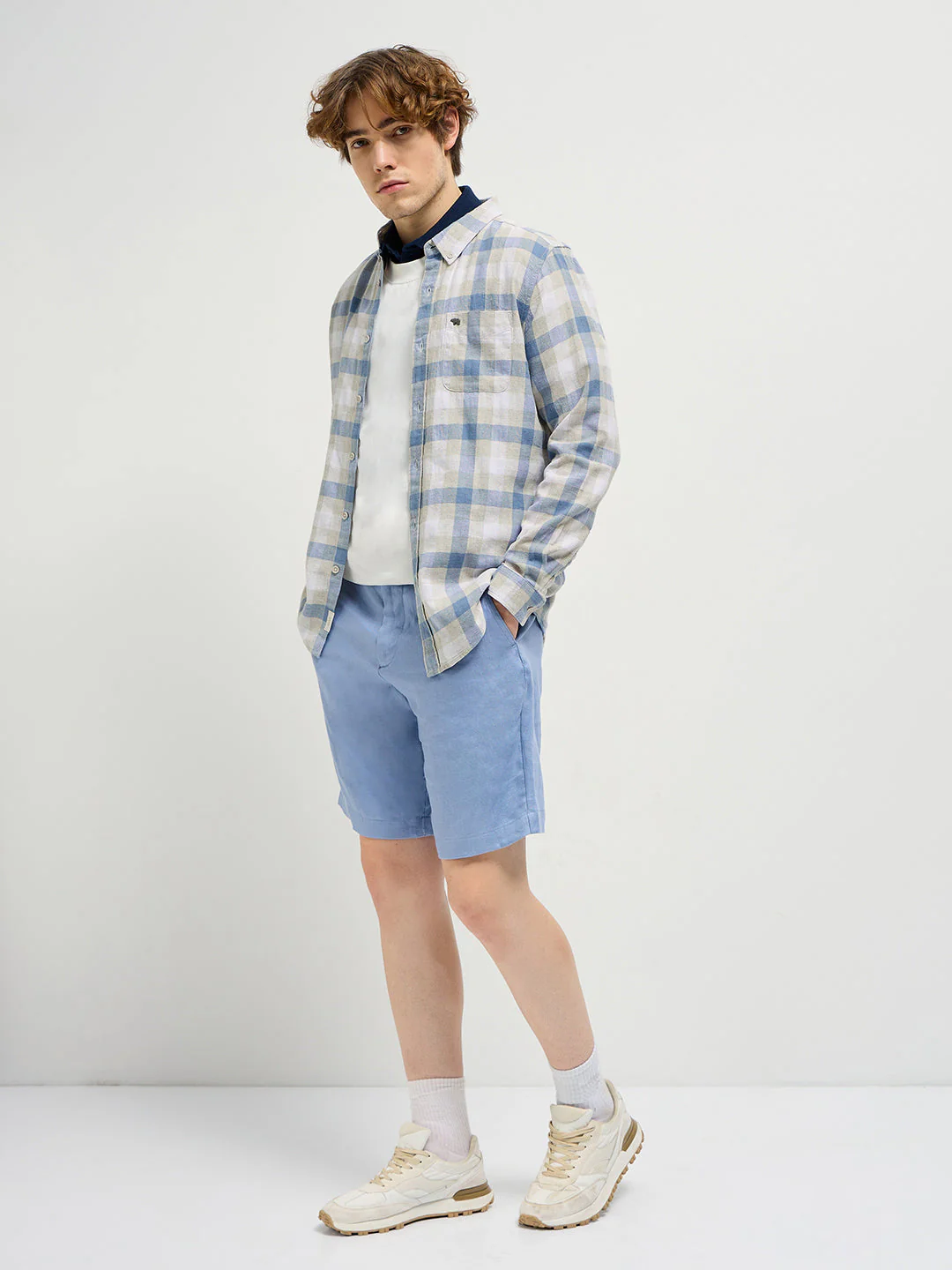 Men Multi-Color Checked Slim Fit Casual Shirt - Image 4