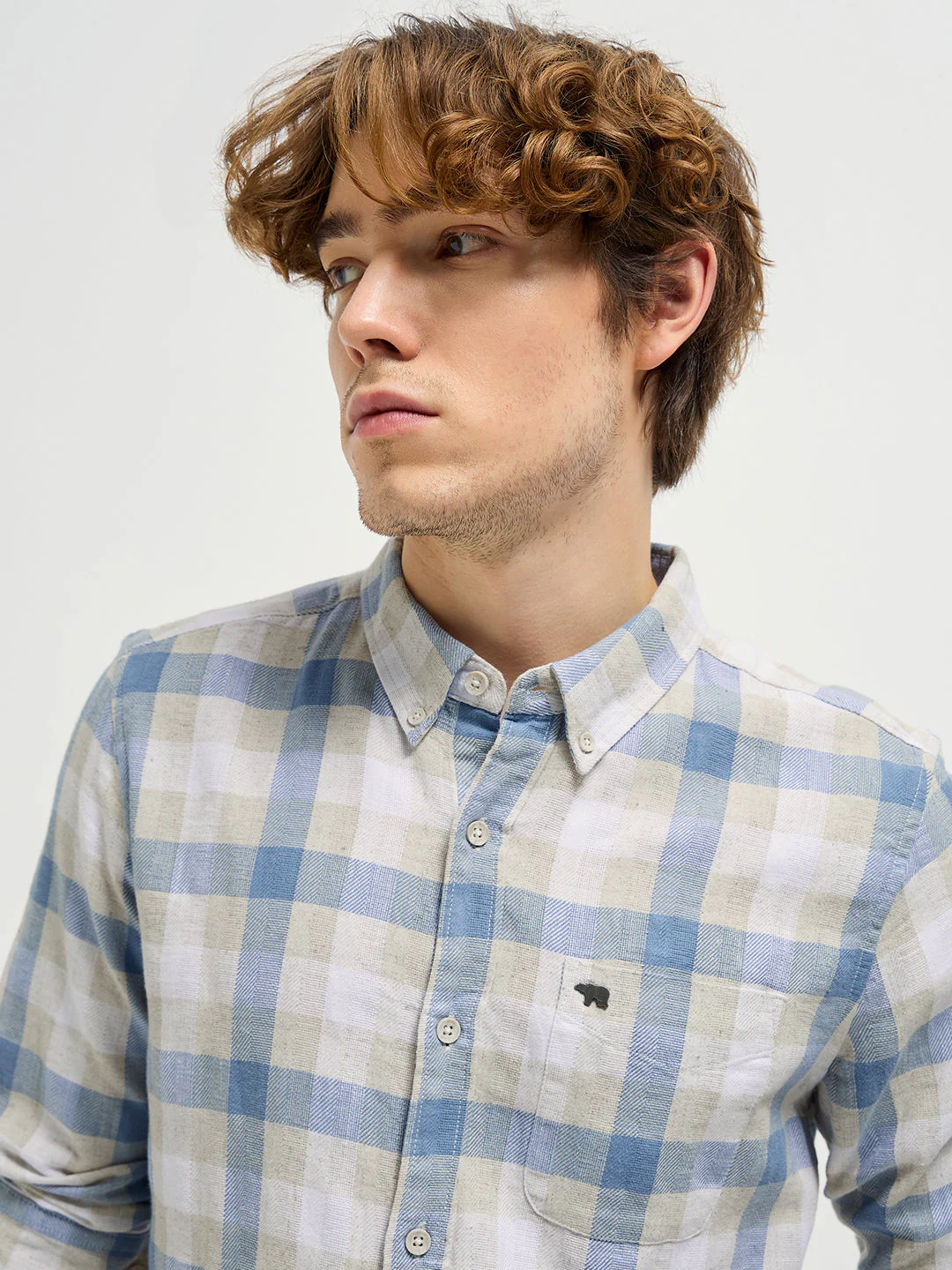 Men Multi-Color Checked Slim Fit Casual Shirt - Image 5