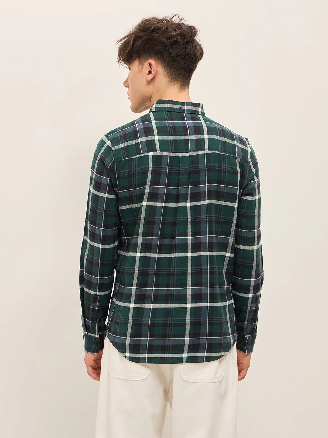 Men Multi-Color Checked Slim Fit Casual Shirt - Image 2