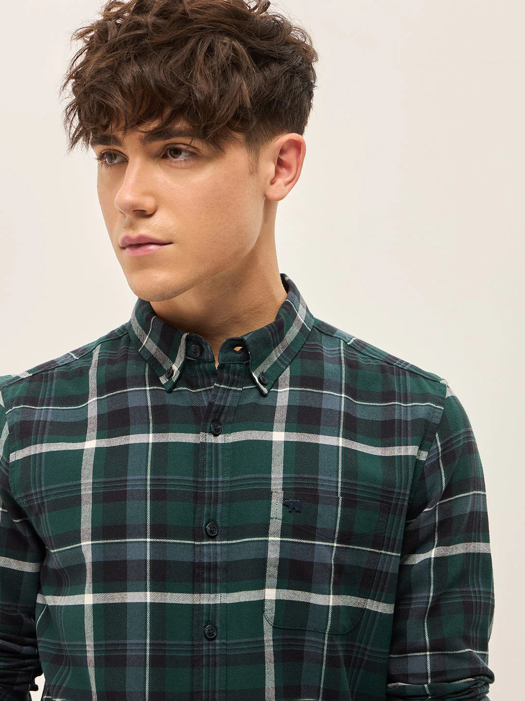 Men Multi-Color Checked Slim Fit Casual Shirt - Image 5