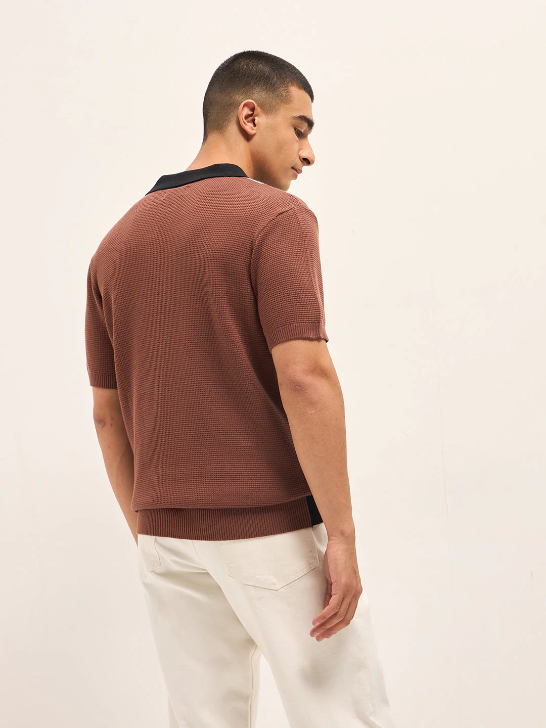 Men MultiColor Colourblocked Polo T-Shirt - Image 2
