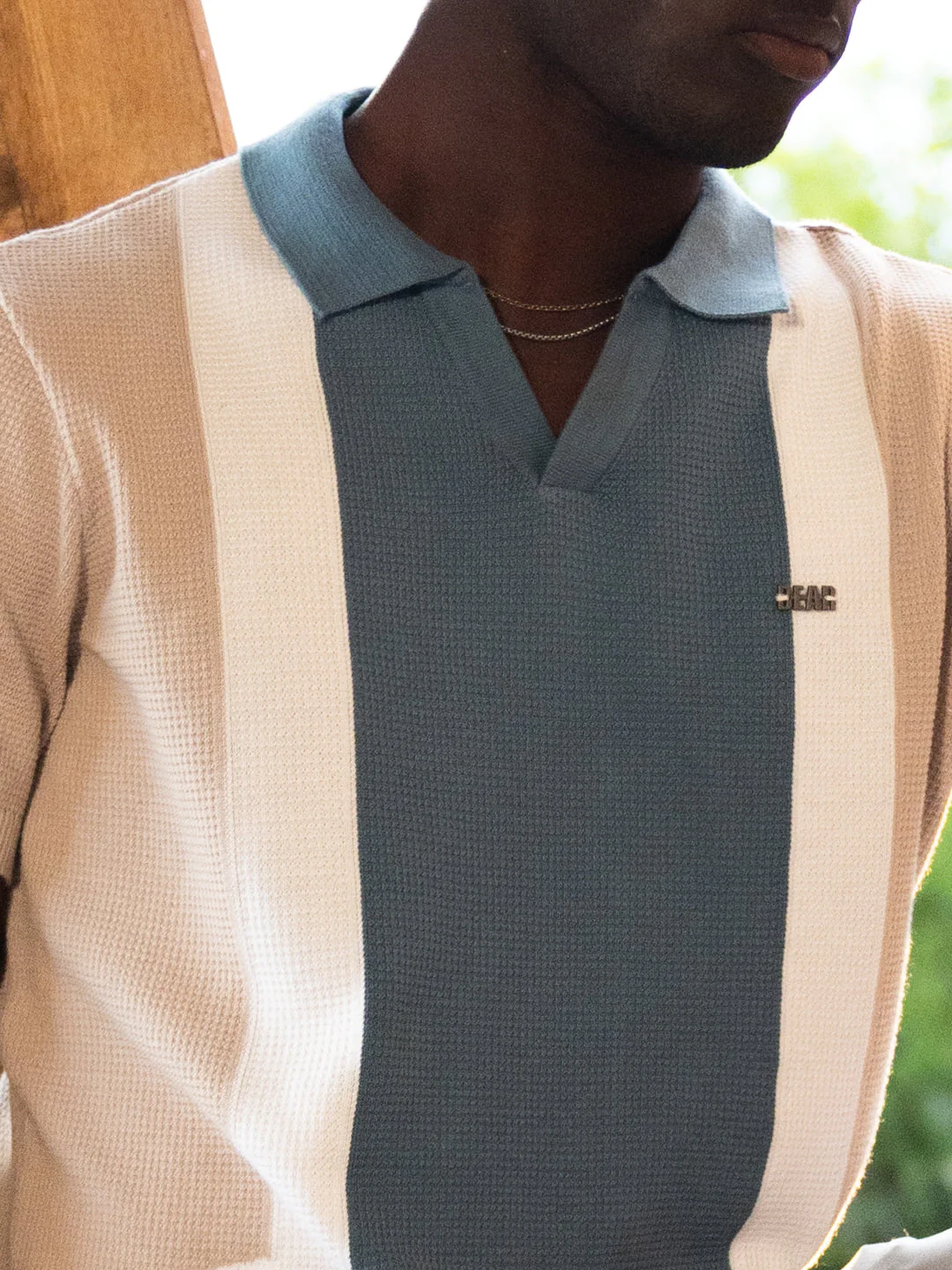 Men Multi-Color Colorblock Polo T-Shirt - Image 3