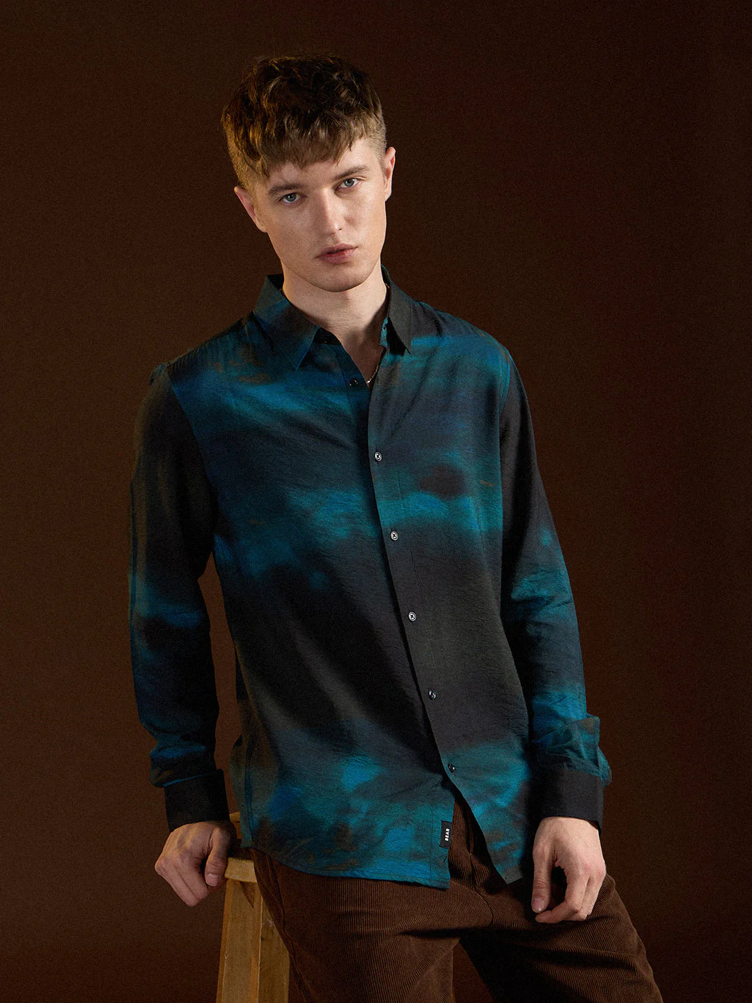 Men Multi-Color Digital Print Slim Fit Casual Shirt