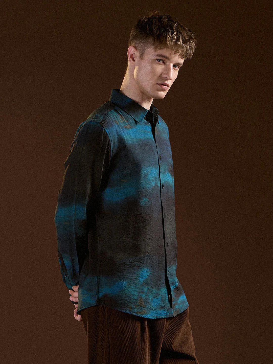 Men Multi-Color Digital Print Slim Fit Casual Shirt - Image 3