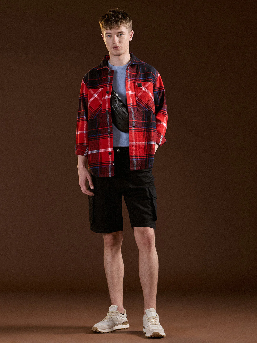 Men Multi-Color Flannel Checked Regular Fit Overshirt - Image 4