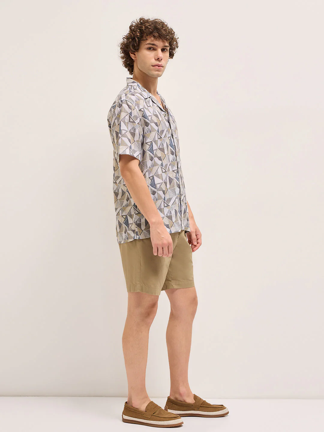 Men Multi-Color Geometrical Print Regular Fit Casual Shirt - Image 3