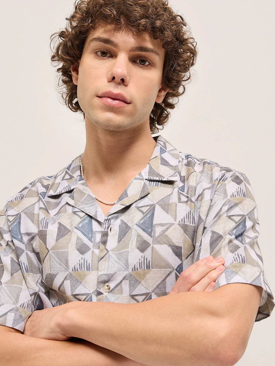 Men Multi-Color Geometrical Print Regular Fit Casual Shirt - Image 5