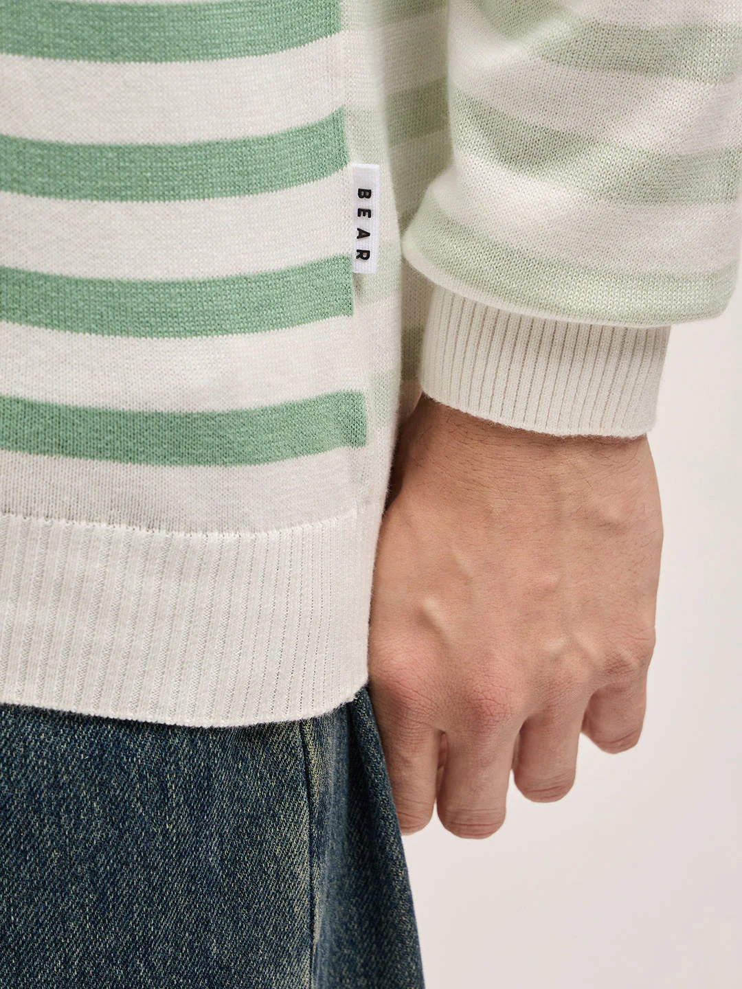 Men Multi-Color Horizontal Striped Slim Fit Ribbed Crew Neck T-shirt - Image 6