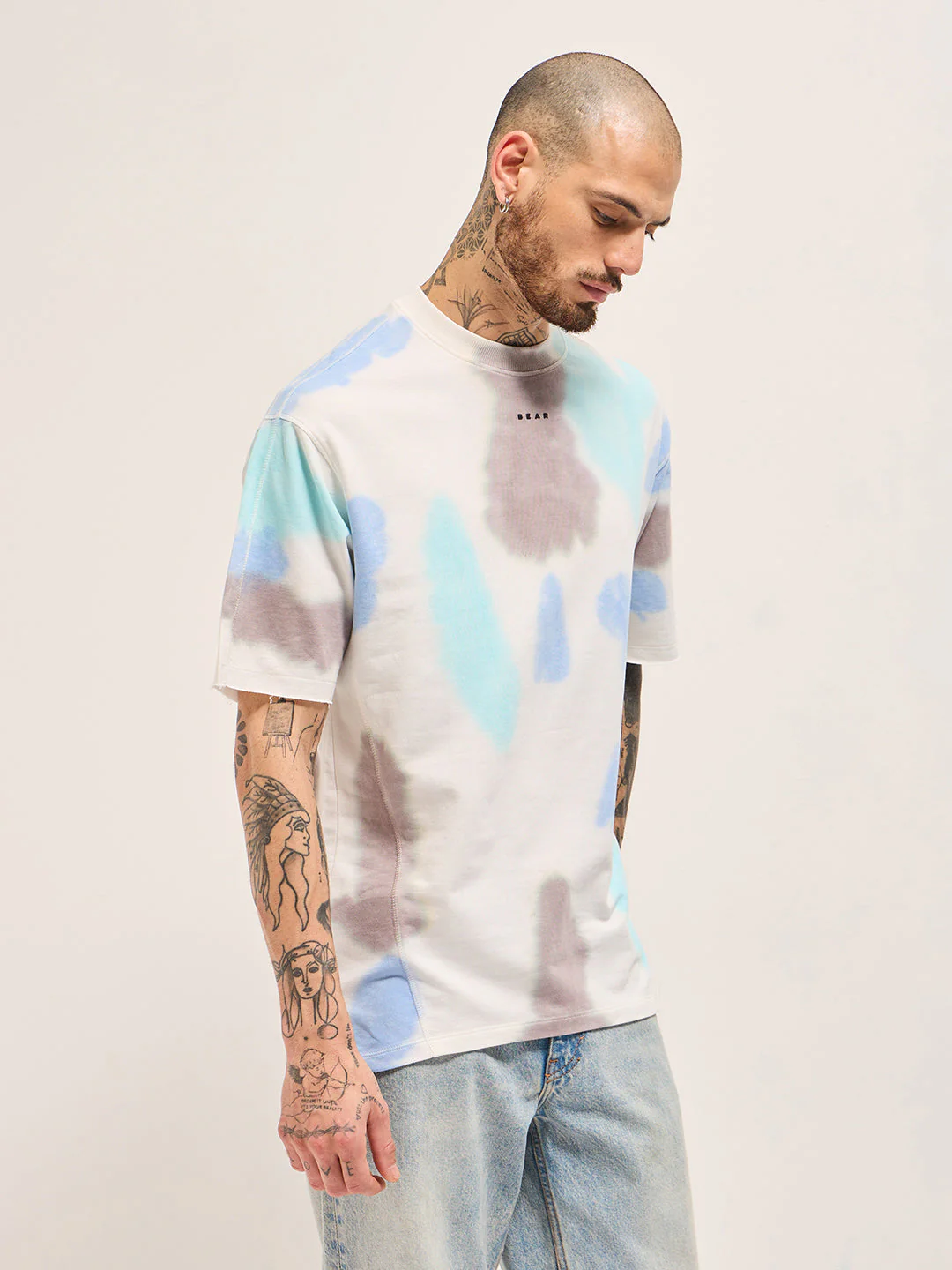 Men Multi-Color Oversize T-Shirt - Image 3