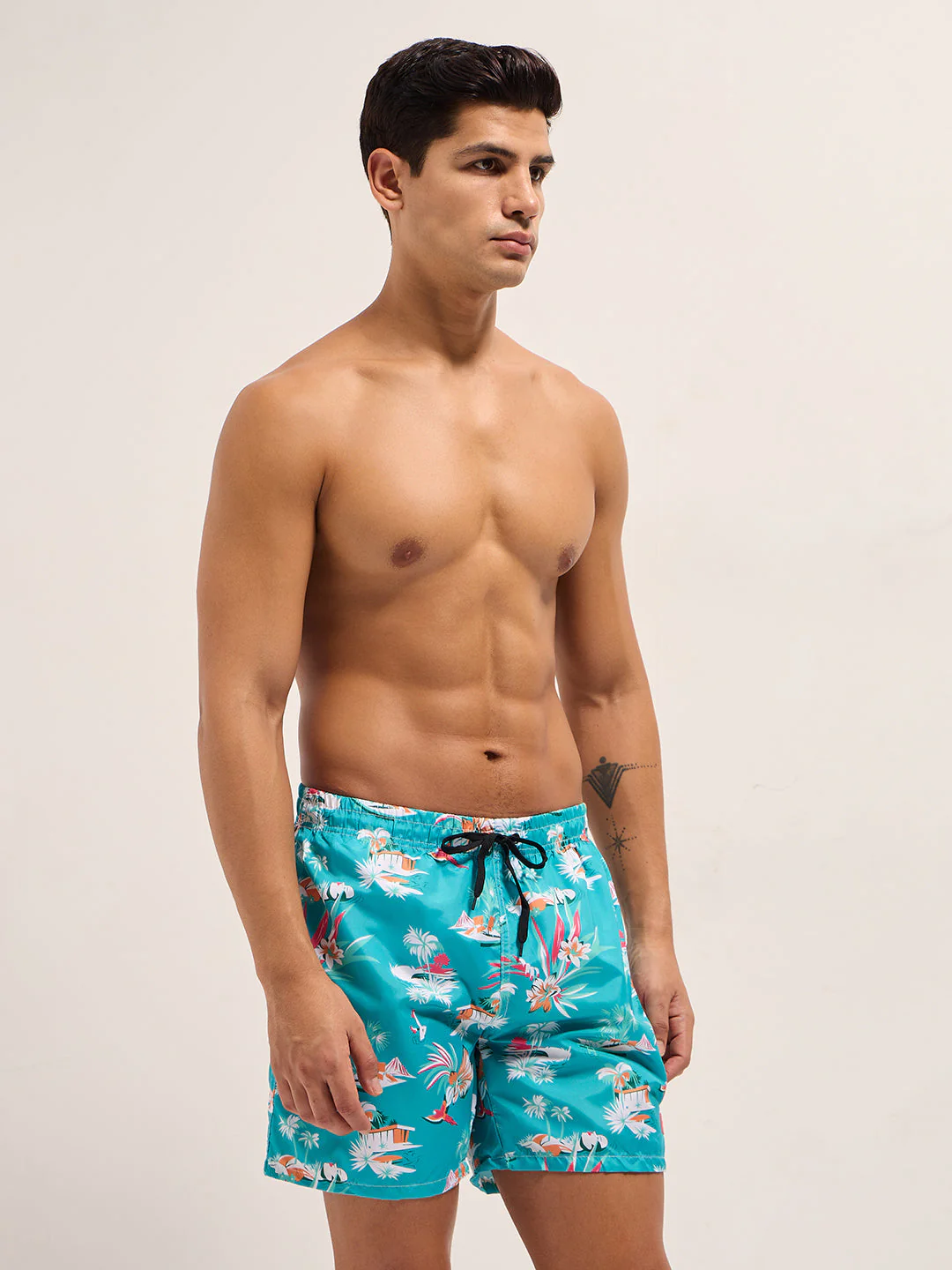 Men Multi-Color Printed Swim Shorts - Image 3