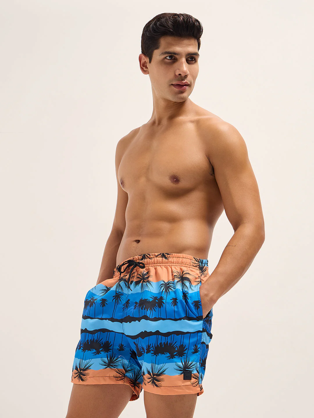 Men Multi-Color Printed Swim Shorts - Image 4