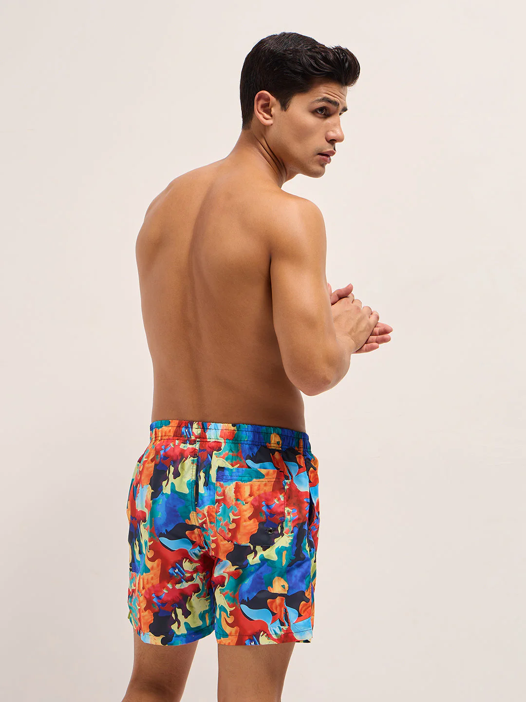 Men Multi-Color Printed Swim Shorts - Image 2