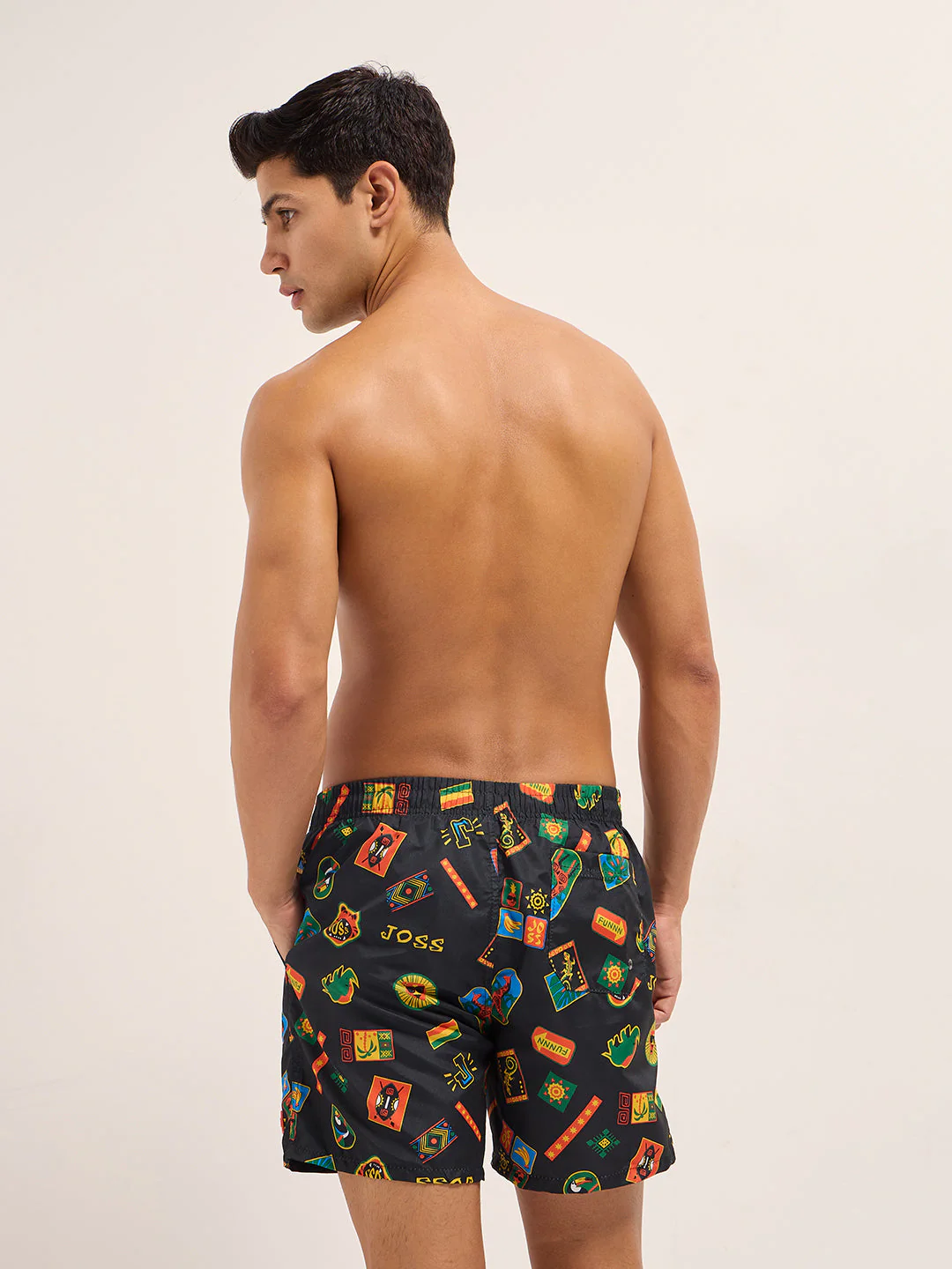 Men Multi-Color Printed Swim Shorts - Image 2
