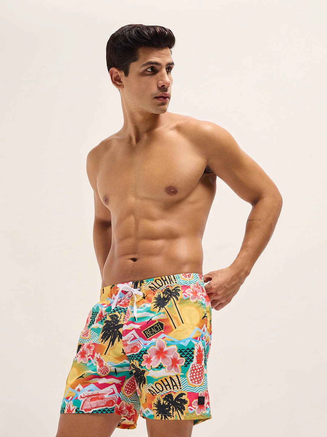 Men Multi-Color Printed Swim Shorts