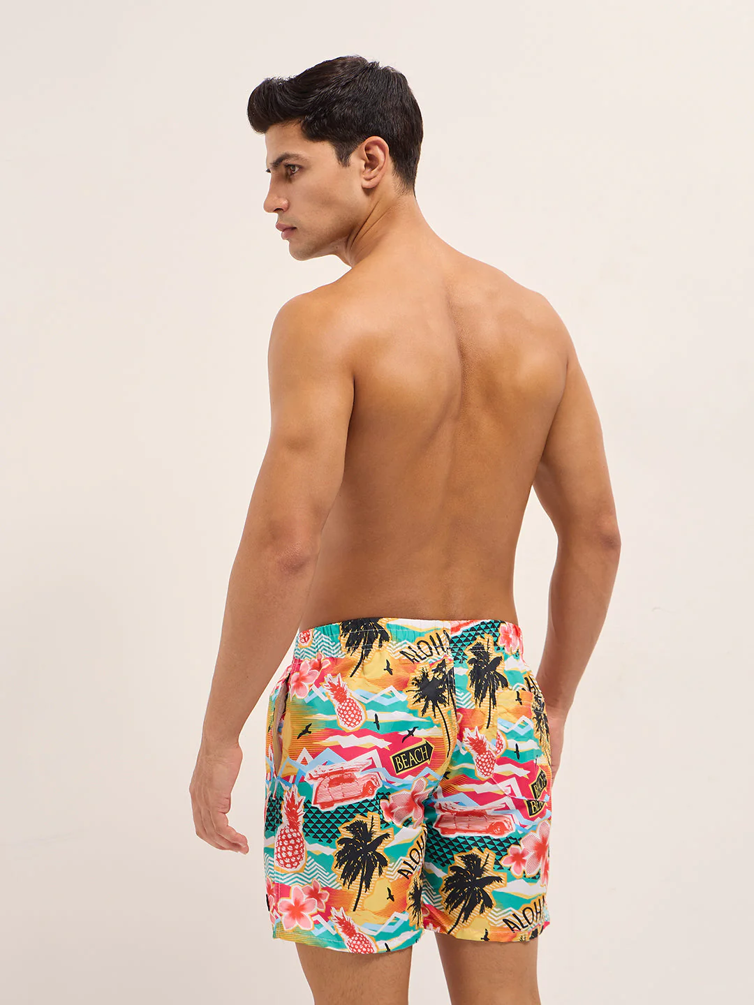 Men Multi-Color Printed Swim Shorts - Image 2
