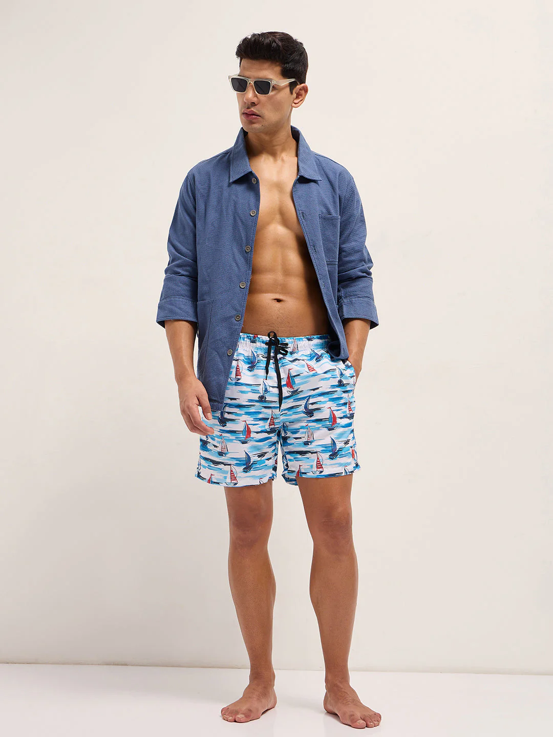 Men Multi-Color Printed Swim Shorts - Image 4