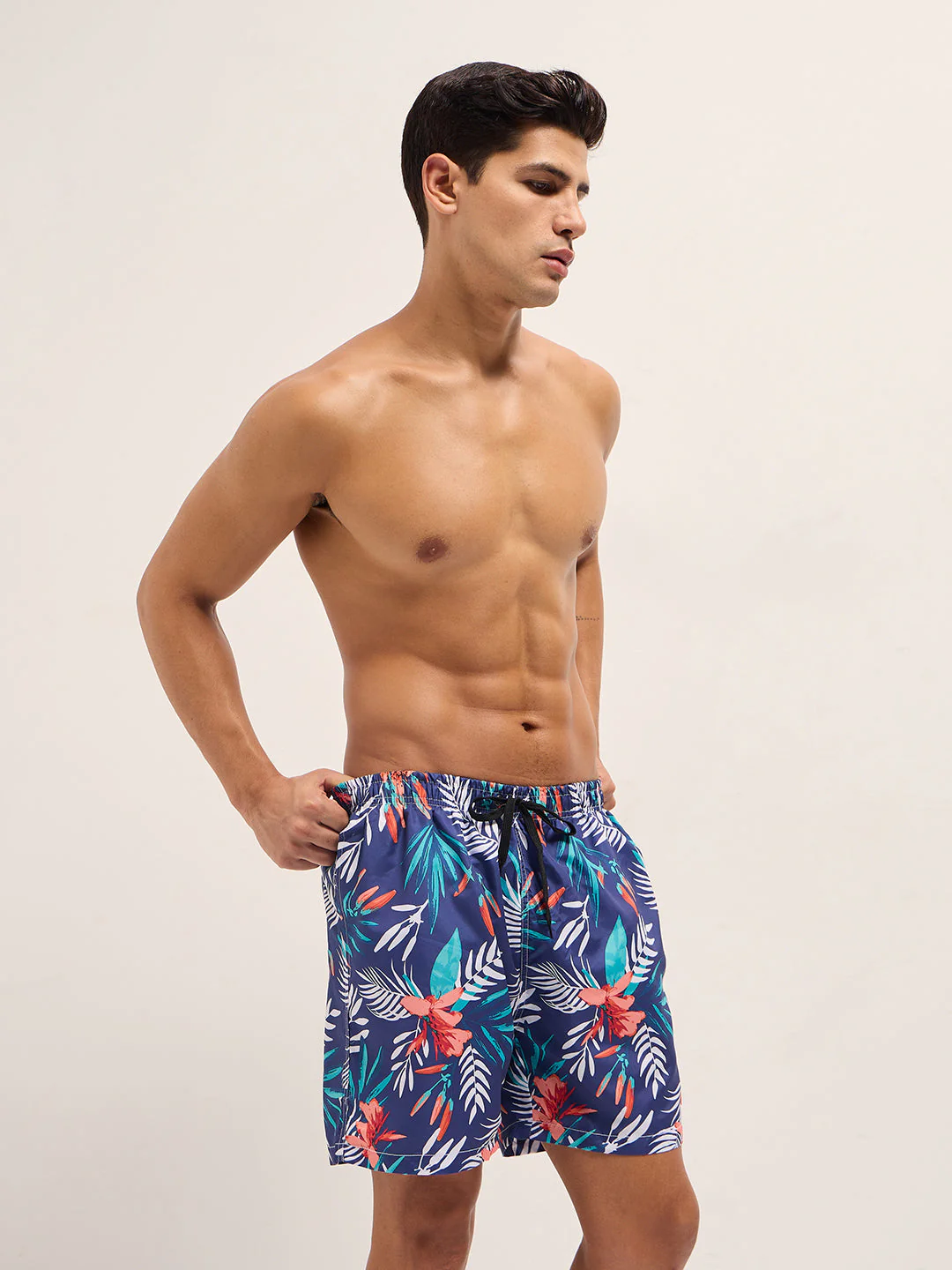 Men Multi-Color Printed Swim Shorts - Image 3