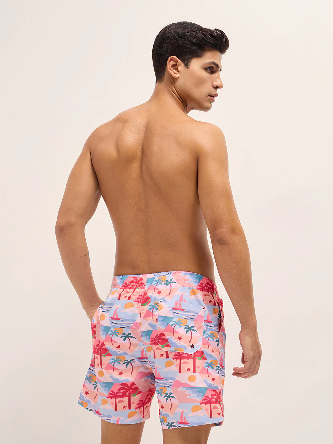 Men Multi-Color Printed Swim Shorts - Image 2