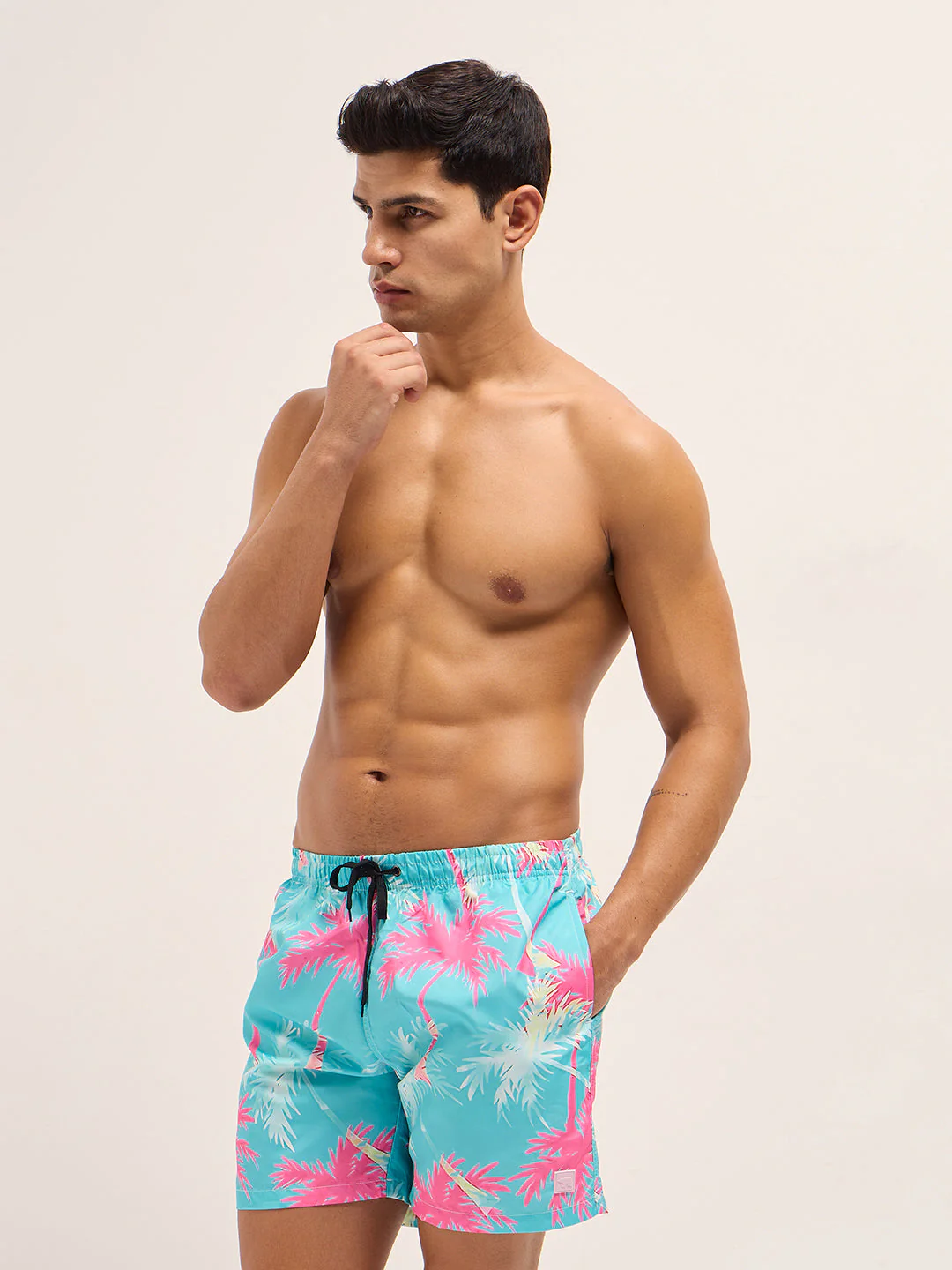 Men Multi-Color Printed Swim Shorts - Image 3